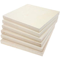 Paneles de madera para pintar, lienzo de madera (10 x 10 pulgadas, 6 unidades) - Arteztik
