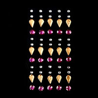 Besecraft - 120 pegatinas autoadhesivas, gemas de diamantes de imitación, gemas de cristal, adornos para arte de gemas, manualidades, cuerpo, uñas, etc. - Arteztik
