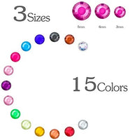 UnityStar - Juego de 900 pegatinas autoadhesivas con diamantes de imitación, para Halloween, Navidad, manualidades, maquillaje, festivales, carnaval, 3, 4 o 0.197 in, con 15 colores - Arteztik
