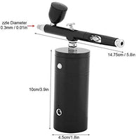 Juego de aerógrafos multiusos con compresor, mini pistola de aerosol de compresor de aire, pistola de aerógrafo de doble acción de 0.012 in, juego de capacidad de 7 cc para pintura artística tatuaje diseño de uñas, color negro - Arteztik

