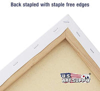 US Art Supply lona elástica sin ácido, de calidad, supervaliosa, de 8 x 10 pulgadas, paquete de 10, yeso de excelente perfil, paquete de supervalor de 10 lonas - Arteztik
