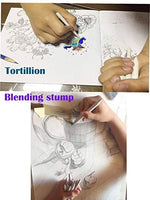 Juego de 2 sacapuntas de papel de lija para mezclar trozos y tortilliones, 1 borrador para dibujo de dibujo de estudiante. - Arteztik
