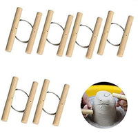 Ioffersuper 6 cortadores de alambre de arcilla con mango de madera, fácil de usar, herramientas de corte de alambre de acero para queso, plastilina, línea de barro de arte, cerámica, cerámica, escultura, cerámica, herramientas de corte de cerámica, sumini - Arteztik
