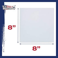 US Art Supply - Lienzo estirado, 8.0 x 8.0 in, calidad profesional, sin ácidos, 6 unidades – Perfil 3/4 de 12 onzas con imprimación Gesso - (1 funda completa de 6 lienzos individuales) - Arteztik
