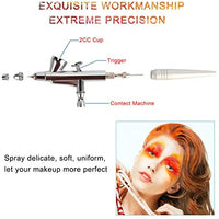 Kit de aerógrafo, Fy-Light multipropósito de alimentación por gravedad de una sola acción con mini compresor de aire portátil para maquillaje, aficiones, manualidades, decoración de tartas, tatuaje - Arteztik
