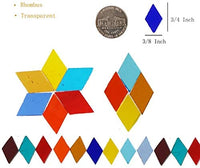 Lanyani azulejos de mosaico de cristal transparente de rombo de 1,1 libras para manualidades, varios colores - Arteztik
