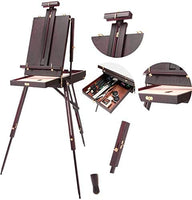 SoHo - Caballete de estudio de estilo francés, ligero, con caja de bocetos y cajón de 12 pulgadas, 30 % más ligero que otros caballetes de aire plegables portátiles, trípode ajustable para pintura, bocetos, exhibición - Arteztik
