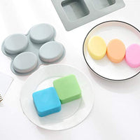 Paquete de 3 moldes para hacer jabón y 50 bolsas de envoltura, 14 cavidades de silicona de grado alimenticio, kit de suministros para hacer jabón, forma mixta, moldes de jabón hechos a mano - Arteztik
