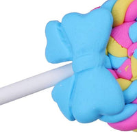 Kawaii Lolly Swirl Lollipop con lazo de arcilla de helado, conos de crema de hielo, espalda plana, joyería de cabujón para hacer manualidades, álbumes de recortes, adornos - Arteztik
