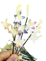 25 mini ramo de hojas de rosa de papel de morera de color mixto natural esqueleto de goma hojas pequeñas 0.394 in suministros de tarjeta de scrapbooking adornos artificiales boda muñeca casa DIY F039 - Arteztik
