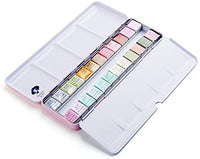 Colores Paul Rubens Artist Grado Acuarela Pasteles Sólidos de Viaje Bolsillo Set Gouache Pintura con Caja de Metal - Arteztik
