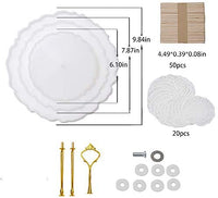 QxHPIE - Molde de resina reutilizable para decoración del hogar, soporte de 3 niveles para tartas - Arteztik
