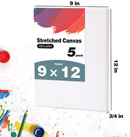 Ozazuco - Lienzo para pintura, 3.9 x 3.9 in, 5 unidades, lienzo blanco en blanco, 100 % algodón, imprimado, para suministros de arte para acrílicos, pintura al óleo, decoración de pared - Arteztik
