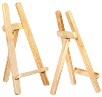 Caballete de madera de pino natural de 16.9 in de alto, soporte de trípode portátil, soporte de mesa, soporte para lienzo de hasta 13.8 in de alto, 2 unidades - Arteztik
