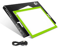 Mesa de luz de trazado ultrafina A4 LED tablero de copia NXENTC almohadilla de luz de dibujo almohadilla brillo ajustable plantilla artista trazado arte mesa de tatuaje verde - Arteztik
