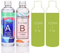 Kit de resina epoxi de 8.1 fl oz de resina epoxi transparente para fundición y recubrimiento, fácil mezcla 1:1 relación transparente 2 partes resina para mesa, joyería, vaso, pintura y decoración de manualidades - Arteztik
