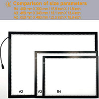 Cozonte B4 - Caja de luz de trazado grande, 18.9 in, ultrafina, B4, 75 piezas B4 Kit de almohadilla de luz para pintura de diamante 5D, dibujo de artistas de dibujo de dibujo de animación Stenciling - Arteztik
