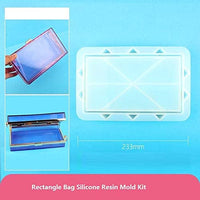 Juego de moldes para hacer bolsas de bricolaje dinámico líquido Quicksand bolsa molde kit bolso de silicona resina molde artesanía UV claro Shaker embrague (redondo) - Arteztik
