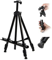 T-SIGN - Caballete de artista reforzado de 66 pulgadas, caballete de metal extrafroso para trípode de aluminio de 53 a 65.4 in, altura ajustable con bolsa portátil para dibujo y visualización de piso/mesa, 2 unidades - Arteztik
