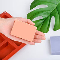 Fimary 4 moldes de silicona para jabón, 6 cavidades hechas a mano jabón moldes de silicona, 4 oz rectangular y 3.5 oz de jabón ovalado para manualidades caseras (rectangular) - Arteztik

