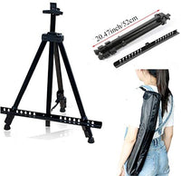 GBYAN - Caballete de metal con trípode para exhibición de trípode con bolsa portátil para suelo, pintura de mesa, exhibición, altura ajustable de 21 a 63 pulgadas (1 paquete) - Arteztik

