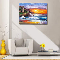 VIGEIYA Pintura por números para adultos incluye lienzo enmarcado y caballete de madera con cepillos y pigmento acrílico 16 x 20 pulgadas (unset) - Arteztik

