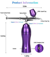 Kit de aerógrafo de mano, mini compresor de aire portátil pistola de pulverización de una sola acción USB recargable juego de aerógrafo para maquillaje, decoración de tartas, arte de decoración de uñas, pintura de tatuajes de manicura - Arteztik
