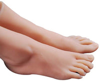 Maniquí de silicona para pies, talla de la vida, modelo de exhibición de piernas femeninas para dibujo, para práctica de uñas, joyas, sandalias, calcetines de zapatos (individual) - Arteztik
