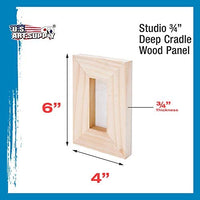 U.S. Art Supply - Tableros de madera de abedul para paneles de pintura de 18.0 x 24.0 in, cuna de 0.7 in de profundidad (paquete de 2) - Lienzo de pared de madera para artistas - Pintura para manualidades mixtas, acrílico, aceite, acuarela, encáustico - Arteztik
