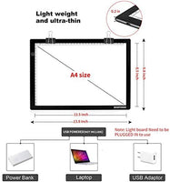 DONPODER 2G A4 caja de luz para trazado y dibujo con marco resistente Duarable, almohadilla de luz regulable para pintura de diamante, cuadro de luz, cuadro de luz para dibujar animación Stencilling - Arteztik
