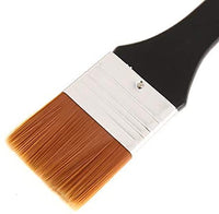 ARRIVEOK - Juego de 7 pinceles de pintura de cabeza plana, pinceles de pintura artística, cepillos de limpieza de mango largo para aplicar pintura acrílica Gouache, pintura al óleo, acuarela, madera, pared, limpiador de muebles, varios tamaños - Arteztik
