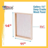 U.S. Art Supply - Tableros de madera de abedul, 16.0 x 20.0 in, base de 1.5 in de profundidad (paquete de 2) lienzos de pared de madera para artistas – Pintura de medios mixtos, acrílico, aceite, etc. - Arteztik
