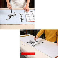 Ellkee - Papel de agua de tela mágica china reutilizable con 1 cepillo de bambú y 1 envoltorio para bolígrafos, juego de caligrafía china práctica para principiantes, escritura gruesa con desplazamiento (4 artículos) - Arteztik
