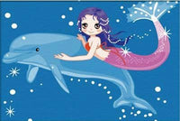 Pintura al óleo, kits de pintura por números para niños, sirena 7.9 x 11.8 in. - Arteztik
