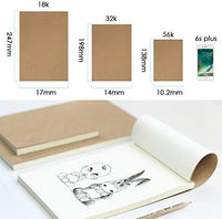 HelloCreate - Cuaderno de bocetos en blanco con tapa de papel kraft, 80 hojas para animación y creación de dibujos animados, Papel, 18k, 1unidad - Arteztik
