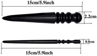 BESTCYC - Juego de 2 herramientas de madera de ébano negro para pulir cuero, madera maciza - Arteztik
