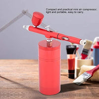 Juego de aerógrafos multiusos con compresor, mini pistola de aerosol de compresor de aire, pistola de aerógrafo de doble acción de 0.012 in, juego de capacidad de 7 cc para pintura artística tatuaje diseño de uñas, color negro - Arteztik
