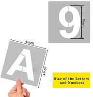 36Pcs Alphabet Letter Stencils, 4 inch Reusable Plastic Letter and Number Stencils for Wood, Wall, Chalkboard, Painting Learning, Home Craft Decoration, DIY School Art Projects - Arteztik

