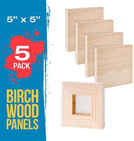 U.S. Art Supply - Tableros de madera de abedul de 10.0 in x 10.0 in de profundidad (4 unidades) - Lienzo de pared de madera para artista, pintura de medios mixtos, acrílico, aceite, acuarela, encáustico - Arteztik
