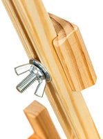 Caballete de estudio de madera de mesa con marco en H de 17 pulgadas de alto – caballete de pintura y exhibición de madera de pino natural, soporta hasta 12 pulgadas, soporte de escritorio resistente - Arteztik
