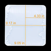 Moldes de resina para posavasos EVIWILL con forma de geoda, de silicona irregular, con 12 copos dorados para resina, fundición, manualidades, 9,1 x 9,2 pulgadas - Arteztik
