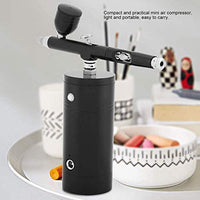 Juego de aerógrafos multiusos con compresor, mini pistola de aerosol de compresor de aire, pistola de aerógrafo de doble acción de 0.012 in, juego de capacidad de 7 cc para pintura artística tatuaje diseño de uñas, color negro - Arteztik
