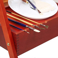 Caballete de madera de nogal MEEDEN con marco en forma de H con cajón de almacenamiento de suministros de arte – ajustable (60 "~ 75") Caballete de madera maciza para artistas, estudiantes y adultos, sostiene arte en lienzo de hasta 35" - Arteztik
