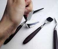 JZK - Juego de 5 cuchillos de paleta de acero inoxidable con asas de madera - Arteztik
