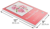 30 hojas 9 x 12 papel acuarela (140lb/300gsm) plegable sobre diseño frío prensa acuarela Pad - Arteztik
