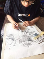 Juego de 2 sacapuntas de papel de lija para mezclar trozos y tortilliones, 1 borrador para dibujo de dibujo de estudiante. - Arteztik
