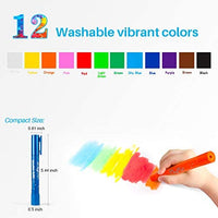 MayMoi Washable Tempera Paint Sticks | Non-Toxic, Quick Drying & No Mess Paint Sticks for Kids (12 Bright Colors, 6g) - Arteztik

