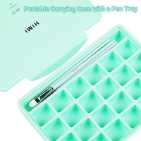 HIMI Gouache - Juego de 24 pinturas no tóxicas de colores vibrantes con paleta de pinceles, portátil para artistas, pintura sobre lienzo, papel de acuarela, pigmento rico, 1.0 fl oz/taza - Arteztik
