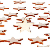 500 piezas de madera sin terminar en forma de estrella de Navidad, piezas de madera en blanco, adornos de madera para proyectos de manualidades y decoración (1.0 in) - Arteztik
