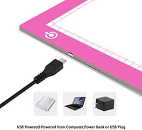 LITENERGY - Caja de luz LED de seguimiento A4 portátil, ultrafina, ajustable, USB, para dibujo de tatuajes, transmisión, bocetos, animación, estenciling - Arteztik
